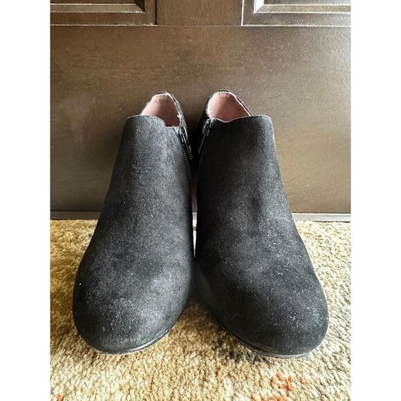 Bronx Ankle Booties Black Suede Deep Lee Heels Women's EU 37 US 6.5 - Picture 3 of 16